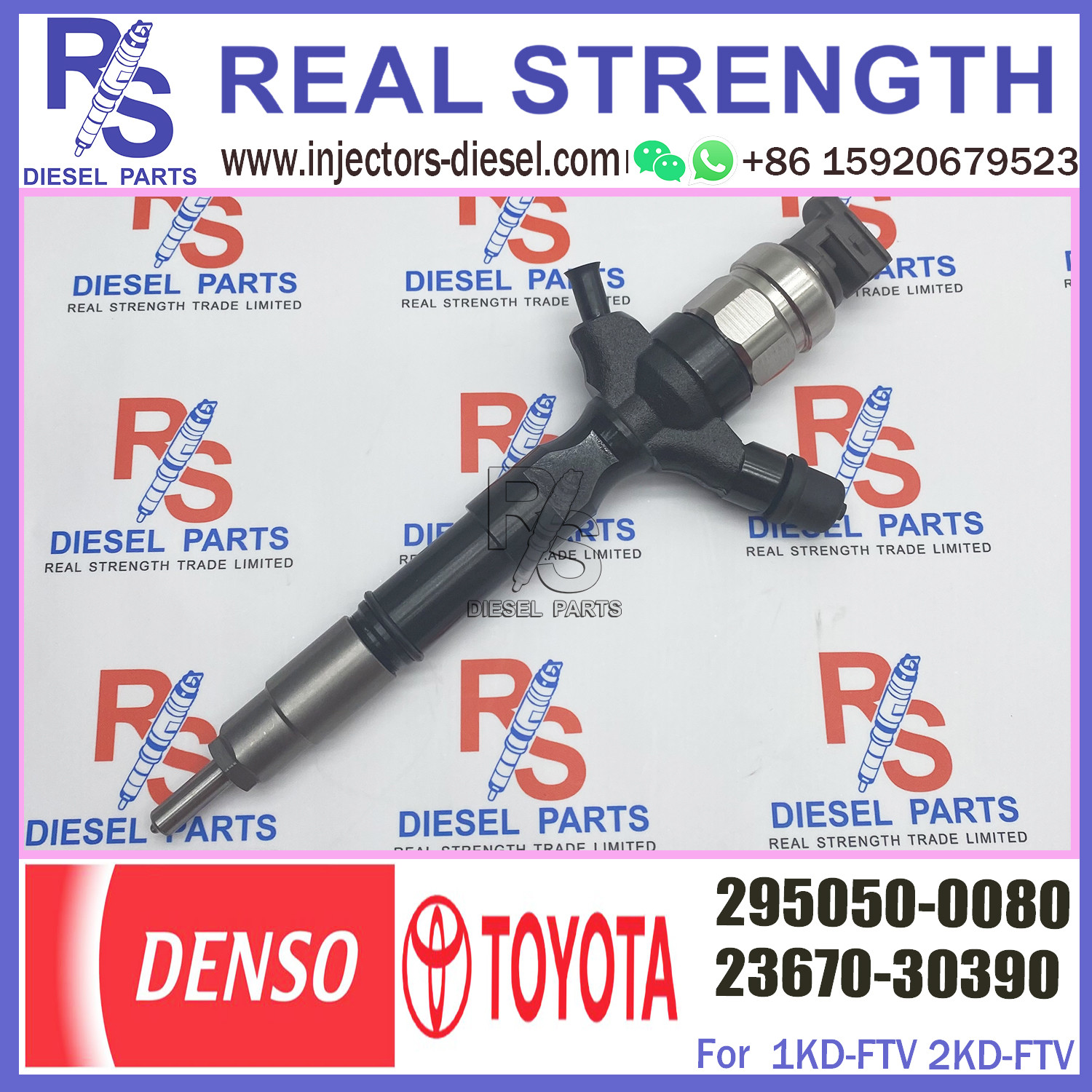 Diesel Fuel Injector 295050-0830 295050-0080 For Toyo-ta Dyna 1KD-FTV 23670-39395 23670-30390