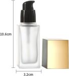 Gold Liden 1 oz/30ml Leak-Proof Portable Design Frosted Glass Cosmetic Bottles