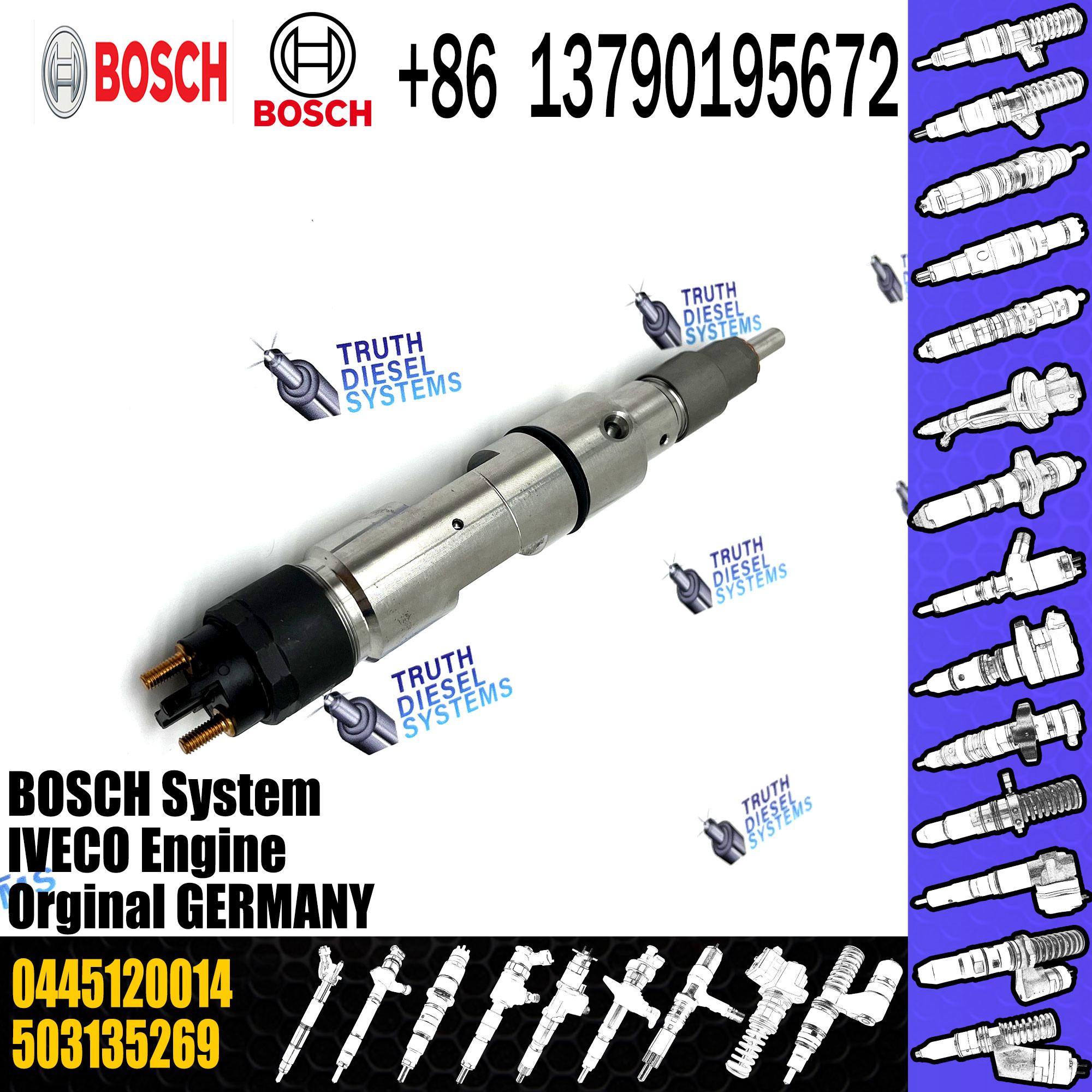 0445120015 Common Rail Injector 0445120014 For Diesel Engine