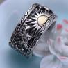 Buy cheap Mens 925 Sterling Silver Band Ring Antique Engraving Silver Ring (054020) from wholesalers