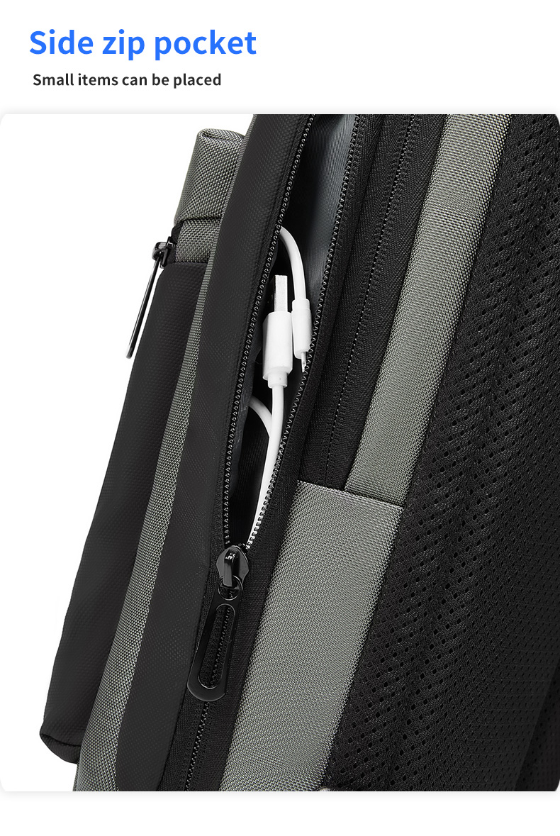 Water Retardant Luxury Mens Sling Bag For Travel Korean Style Eco Friendly