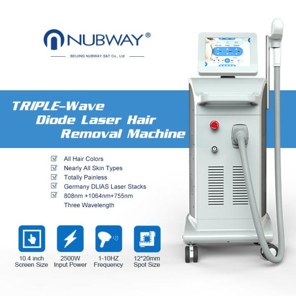 Buy cheap 2018 Newest model FDA approval Triple Wave 1064nm 755nm 810nm diode laser hair removal from wholesalers