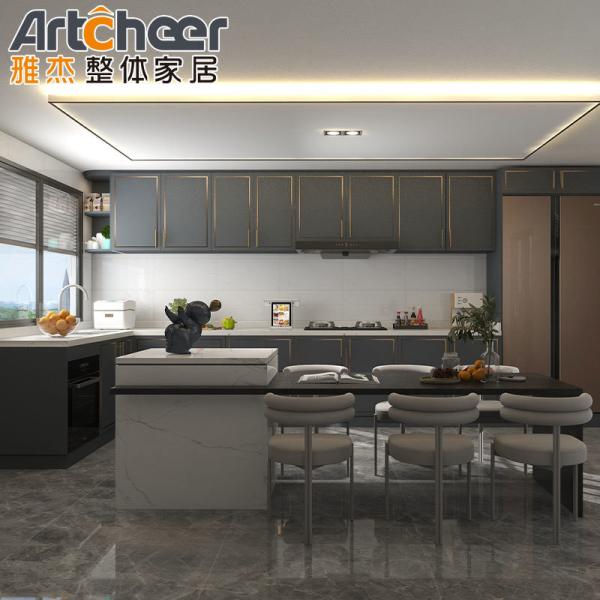 Buy cheap Modular Customized Kitchen Cabinet Black And White Lacquer For Kitchen Furniture from wholesalers