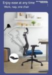 Ergonomic Lumbar Design Mesh Office Chair with Porosity and Comfortable Sponge