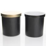 High Quality 80Cm*90mm Rectangle Gift Glass Wax Jar With Aluminum Lid