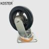 Buy cheap 4inch Heavy Duty Scaffold Double Ball Bearing Black Rubber Iron Steel Core Caster Wheel from wholesalers