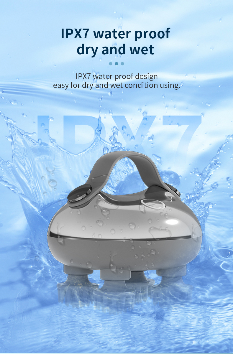 Waterproof Silicone Pet Scalp Massager 3 Hour Charging Time CHARGE Power Source