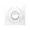Buy cheap Wall Decor Mirror Silver Hexagon Metal Frame Floral Design Wall Mirror from wholesalers