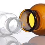 Empty Large Amber Apothecary Glass Reagent Bottle For Liquid Solid Powder