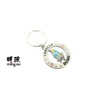 Buy cheap Round Shaped Zinc Alloy Key Ring Holder , Customized Soft Enamel Logo Metal Key Holder product