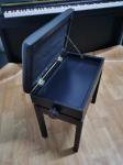 wholesaler Classic solid wood black leather wooden piano bench Solid Wooden