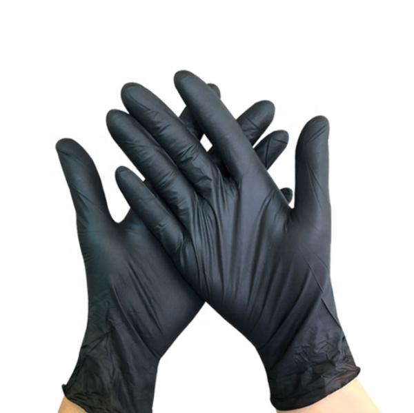 Buy cheap M 6g Waterproof Oilproof Black Nitrile Disposable Gloves from wholesalers