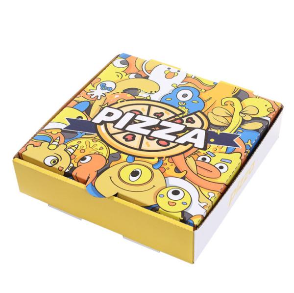 Buy cheap Takeout Disposable Food Grade Containers Corrugated Pizza Boxes Recyclable Kraft Paper from wholesalers