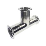 Stainless Steel 316 304 Polishing Sanitary Ss304 3-way Tri-Clamped Equal Tee for
