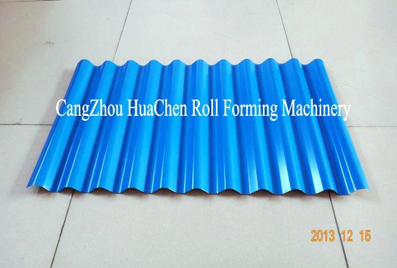 Roofing Glazed Tile Roll Forming Machine , 2 Layer Roll Form Machine Plc Control