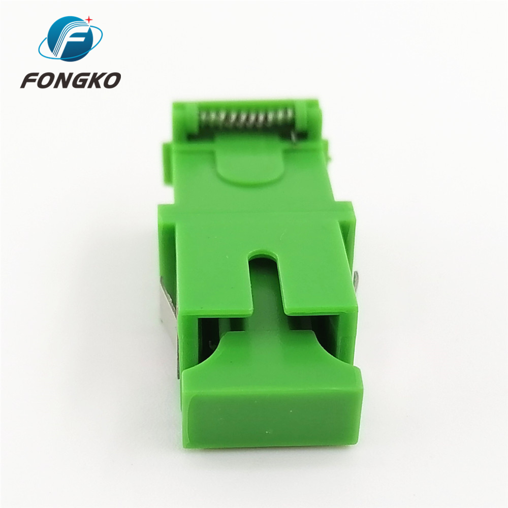 Simplex Green Shell Singlemode SC/APC Auto Shutter Adapter SC Fiber Optic Adapters
