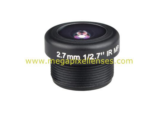 1/2.7" 2.7mm F2.2 3Megapixel M12x0.5 mount 180degree wide angle lens for