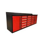 15 Drawers Heavy Duty Tool Cabinet Metal Garage Workbench with Stainless Steel