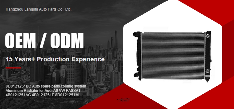 Aluminum Radiator for Audi A6 VW PASSAT 4B0121251AG 4B0121251E 8D0121251M Year 2000-2005