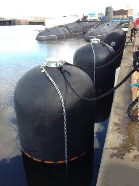 Buy cheap Black Underwater Submarine Hydro Pneumatic Marine Rubber Fenders 50Kpa from wholesalers