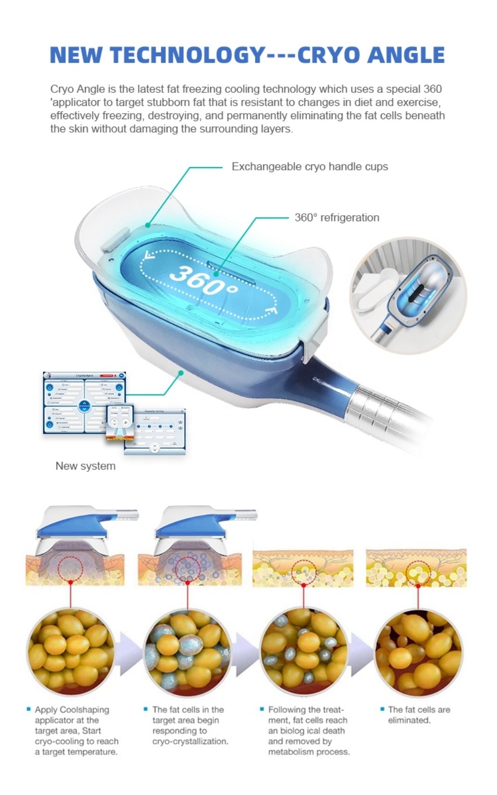 5 In 1 Cryotherapy Fat Freezing Machine 360 Cool Body Sculpting Slimming 650nm