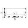 Buy cheap Large Room Decorative Aluminum LED Light Housing Suspended Strip Channel 80*35mm from wholesalers