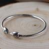 Buy cheap Sterling Silver Lotus Flower Wire Cable Cuff Bracelet Women Bangle(SZ0199) from wholesalers