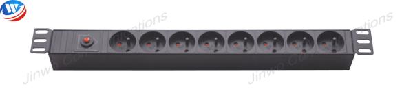 Buy cheap French Type 8 Way Rack Mount Power Distribution Unit For Server Rack 250V Aluminum Alloy Shell from wholesalers