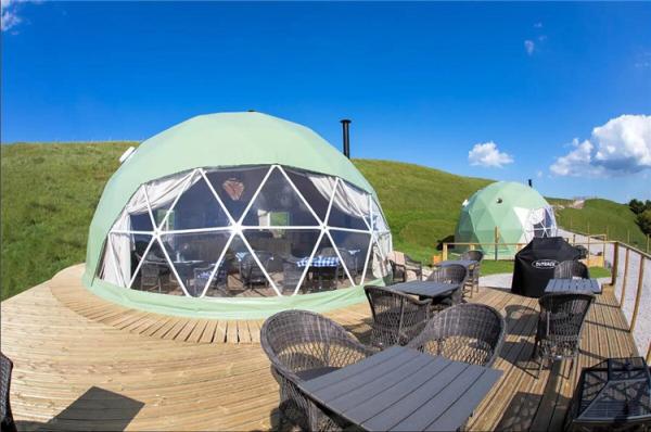 Buy cheap Luxury Camping Site Geo Dome Tent , Transparent Dome Tent 30 Square Meters House Family Hotels Tent from wholesalers