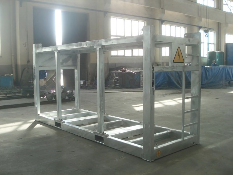 13ft 4meter DNV 2.7-1 Standard Galvernized Offshore Container Lifting Frame Skid 45 degree Sling Angle