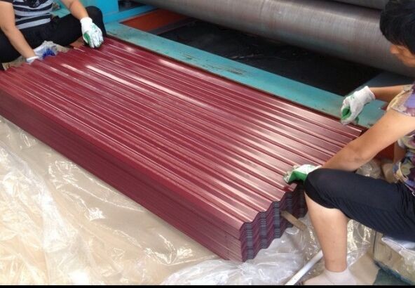 Color Coated Corrugated Metal Siding Panels / Corrugated Steel Roof Sheets