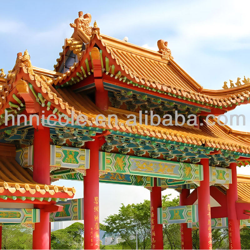 Handmade Sintered Japanese Buddhist Temple Roof Traditional Chinese Ceramic Tiles