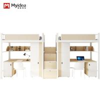 Buy cheap Contemporary Bunk Bed With Desk For School Dormitory Furniture Support product