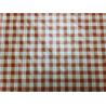Buy cheap Orange Printed Grid Pattern Faux Leather Fabric For Ladies Fashion Coat 0.15mm from wholesalers