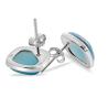 Buy cheap Sterling 925 Silver Square Created Blue Opal Stud Earrings (E12283BLUE) from wholesalers