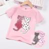 Buy cheap Kids Short Sleeved Cotton Sequins Summer Clothing Double Sided Color Changing Top from wholesalers