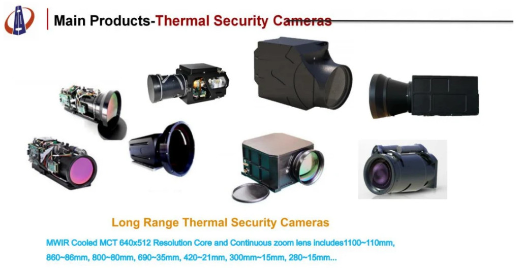 280mm Medium Wave Cooled Thermal Imager Long Focal Length RS232