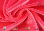 Dry - Fit Polyester Velvet Upholstery Fabric , 4 Way Stretch Velvet Fabric 75D