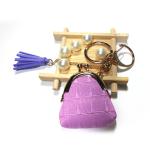 OEM Leather No Zipper Change Small Coin Pouch Keychain For Giveaways