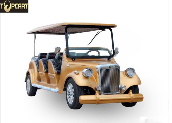 Buy cheap Classic Type Electric Club Car Utility Vehicle With Golden Yellow Color , 8 Seat from wholesalers