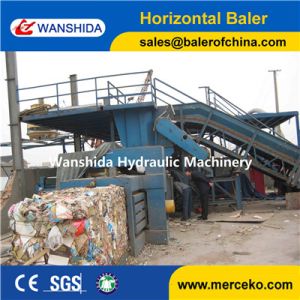 Buy cheap Y82-125 China horizontal Waste Paper Balers manual belting with feeding conveyor manufacturer from wholesalers