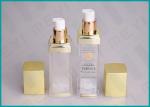 40ml 60ml Clear Airless Pump Bottle Eco - Friendly With Golden Pump