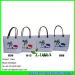 LDZB-019 cheap wholesale tote bag star printed paper beach straw handbags