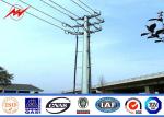 86 Micron Galvanization Thickness Steel Transmission Poles For Electrical Line