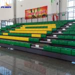 Customized Indoor Retractable Bleachers Aluminum Material Optional Handrail For