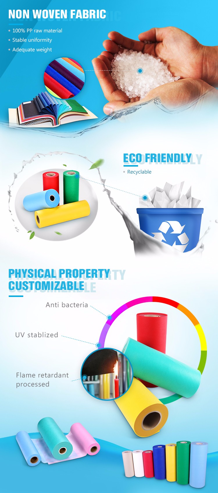 Excellent Quality Multifunctional Pp Spunbond Nonwoven