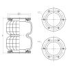 Buy cheap Aluminium Flange Pickup Truck Suspension Air Springs Double Convoluted 1/4'' Fitting Hole from wholesalers
