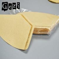 Buy cheap 300mm Light Yellow Small Coffee Filters Wood Pulp ISO 9000 Custom Size product