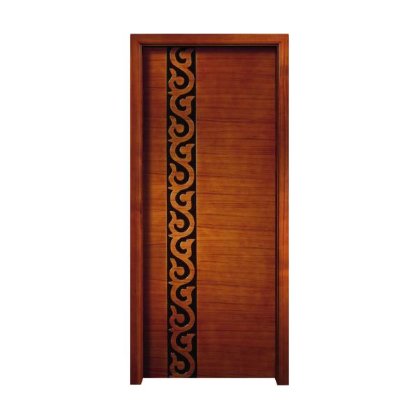 Buy cheap Single Interior PVC Wooden Doors PU Painting Solid Wood Entry Door 45mm Thick from wholesalers