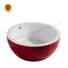 Buy cheap 180cm Artificial Stone Bathtub Red Round Matte Waterproof Repairable 300C from wholesalers